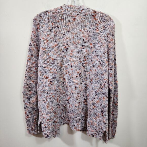 Maurices‎ multi color knit oversized open front cardigan sweater womans size L - Picture 4 of 9